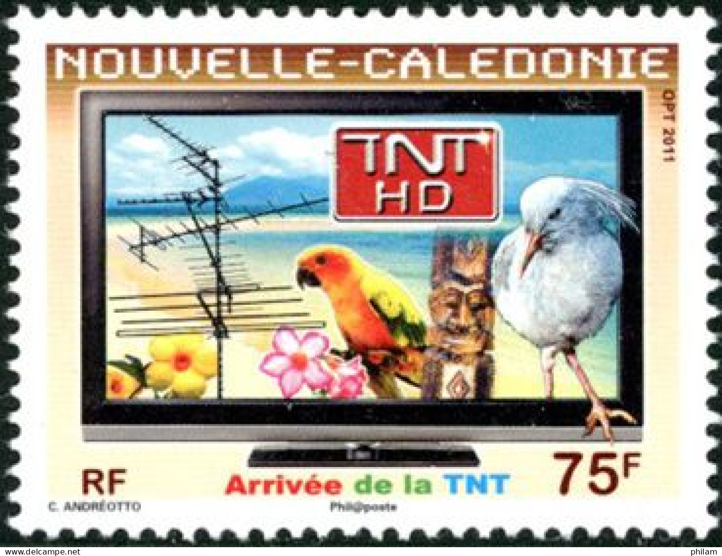 NOUVELLE CALEDONIE 2011 - Arrivée De La TNT - Oiseaux  - 1 V. - Telekom