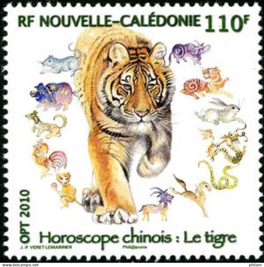 NOUVELLE CALEDONIE 2010 - Nouvel An Chinois - Année Du Tigre - 1 V. - Año Nuevo Chino