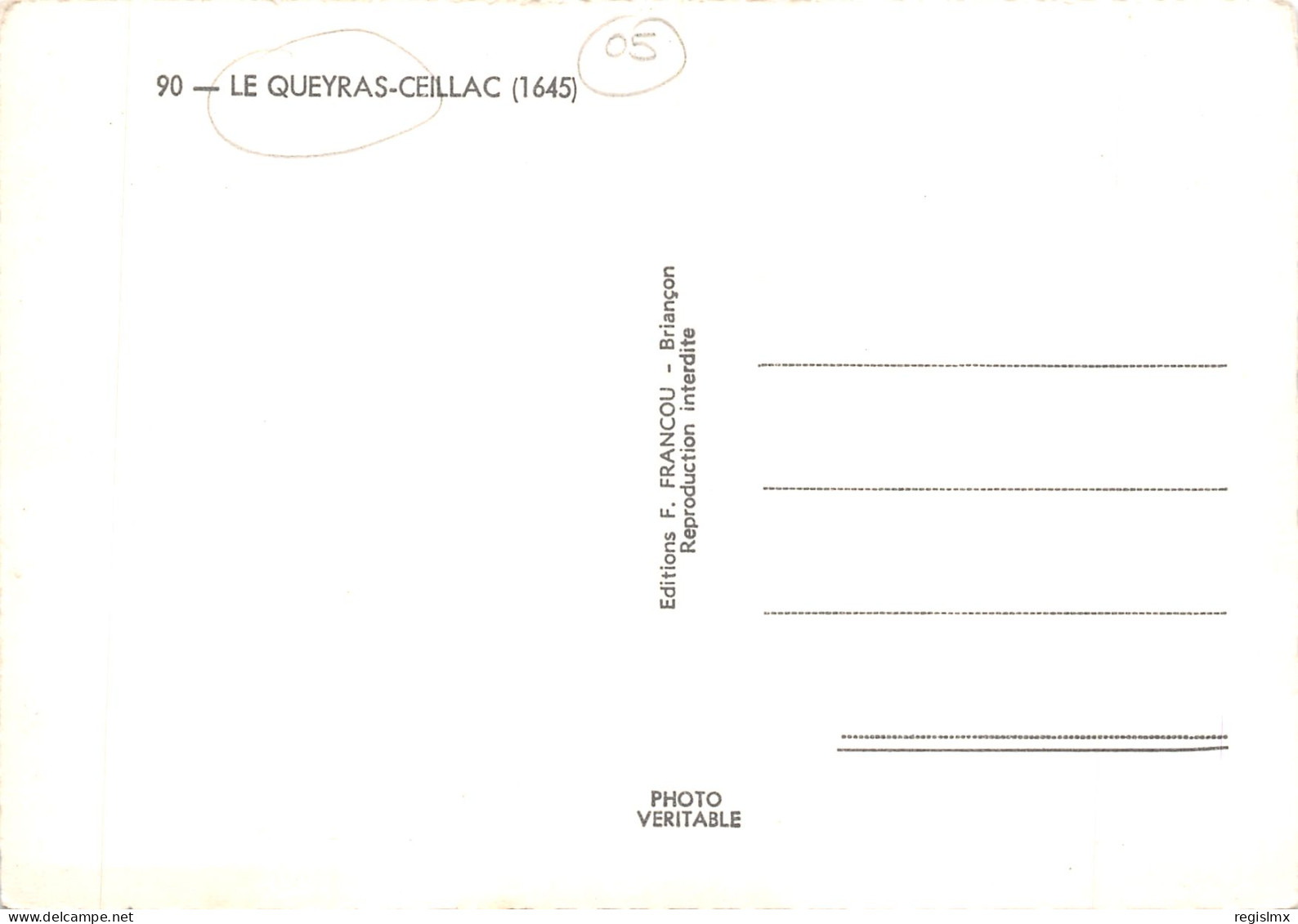 05-LE QUEYRAS CEILLAC-N°T565-B/0213 - Sonstige & Ohne Zuordnung