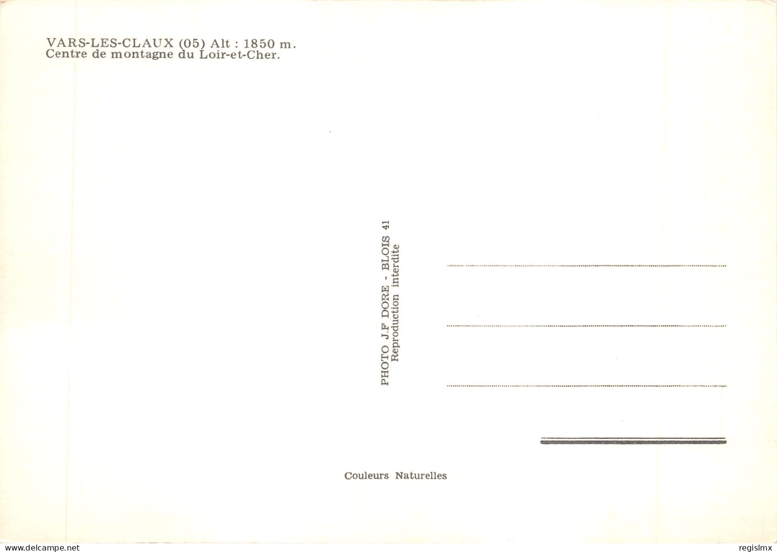 05-VARS LES CLAUX-N°T565-B/0197 - Autres & Non Classés