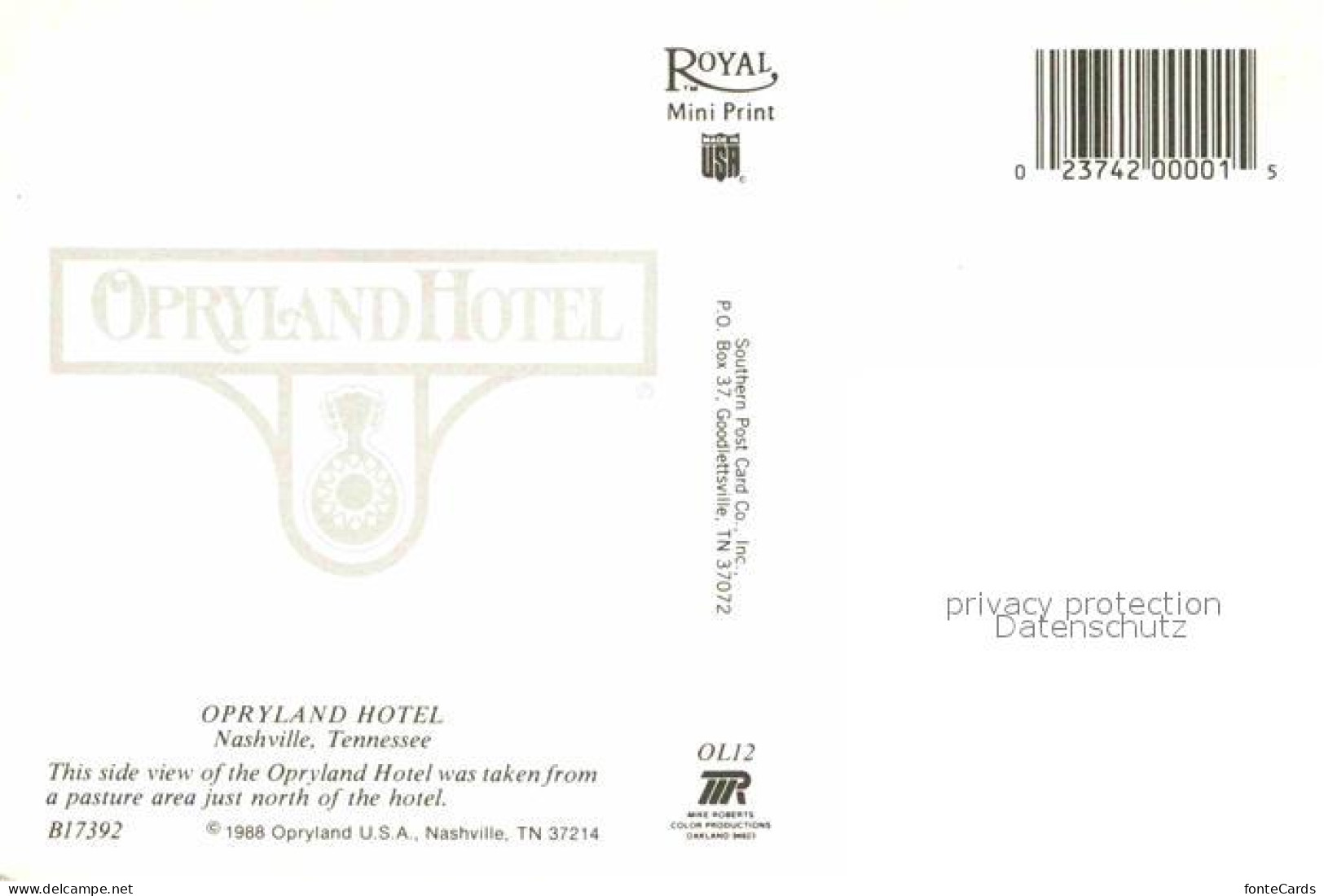 72706919 Nashville_Tennessee Opryland Hotel - Andere & Zonder Classificatie