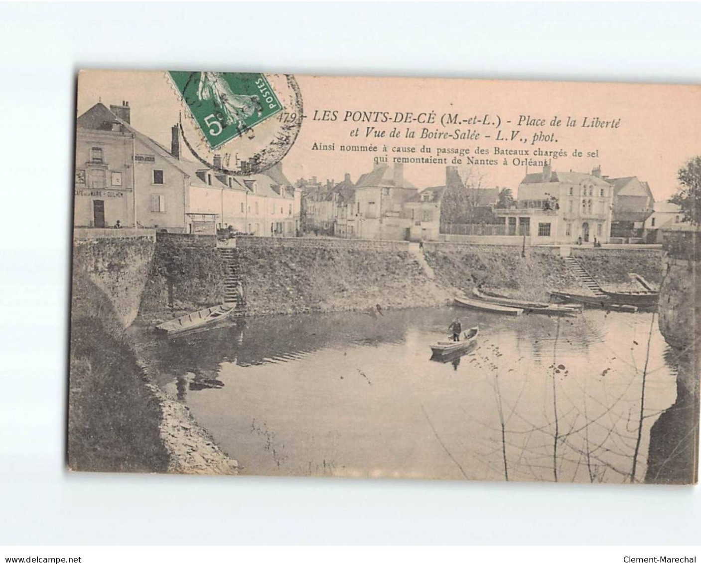 LES PONTS DE CE : Place De La Liberté Et Vue De La Boire-Salée - Très Bon état - Les Ponts De Ce