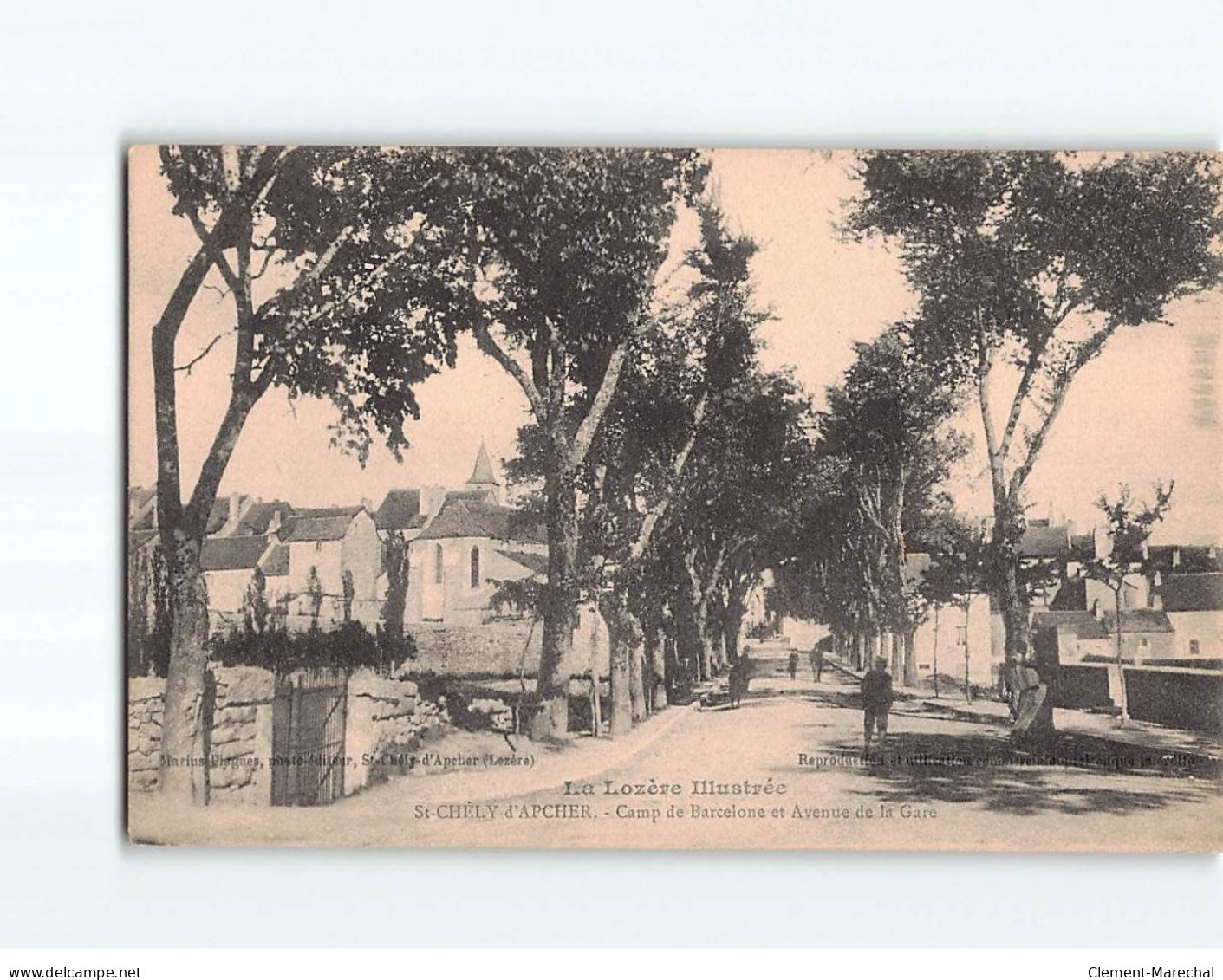 SAINT CHELY D'APCHER : Camp De Barcelone Et Avenue De La Gare - Très Bon état - Saint Chely D'Apcher