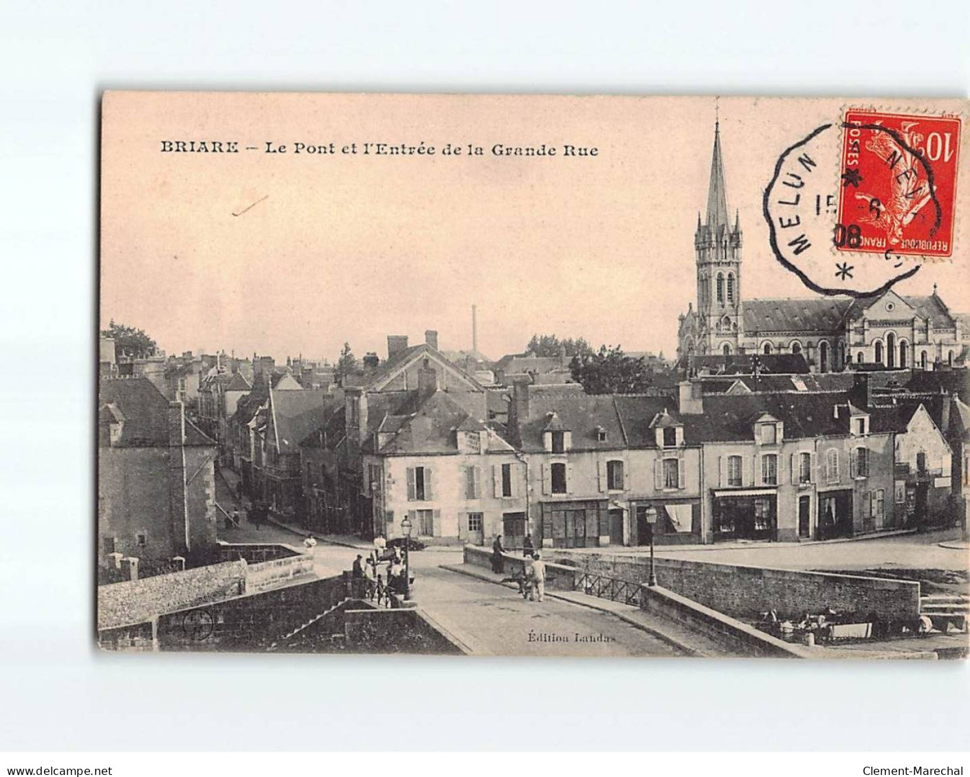 BRIARE : Le Pont Et L'entrée De La Grande Rue - état - Briare