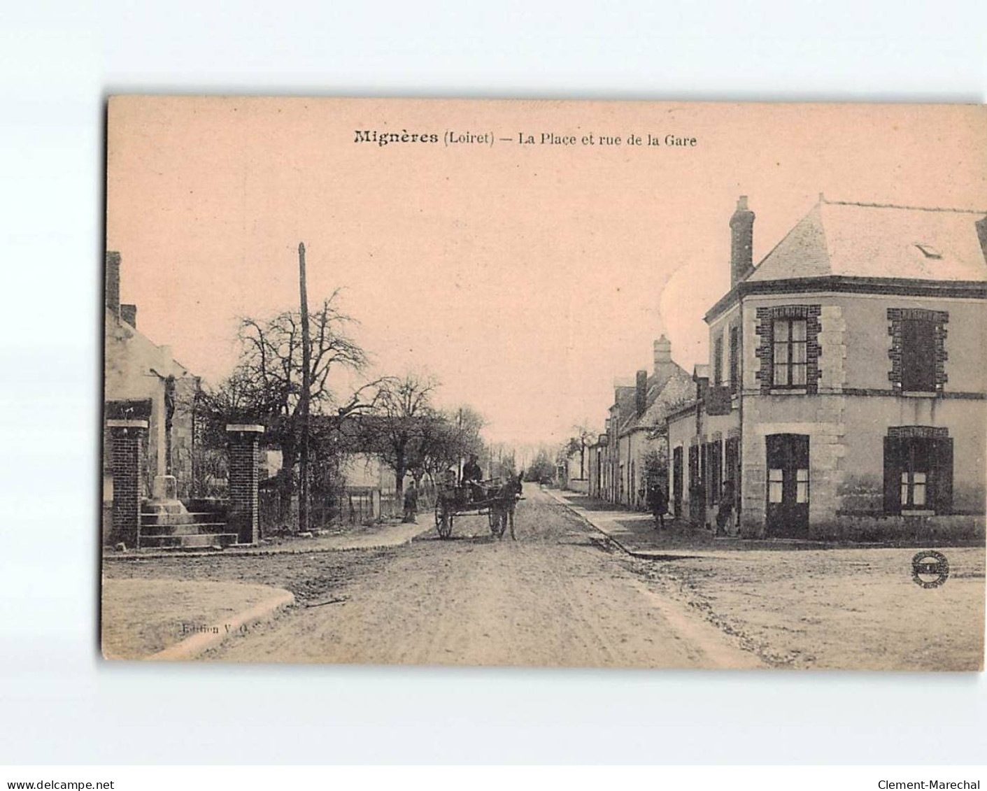 MIGNERES : La Place Rue De La Gare - Très Bon état - Sonstige & Ohne Zuordnung