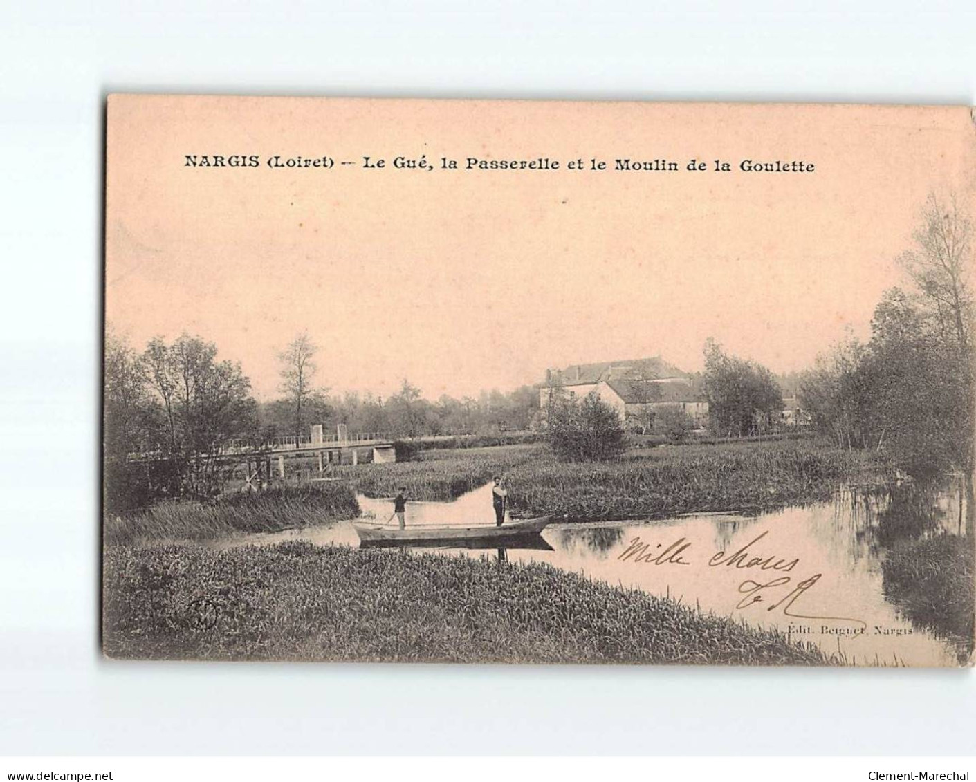 NARGIS : Le Gué, La Passerelle Et Le Moulin De La Goulette - état - Sonstige & Ohne Zuordnung