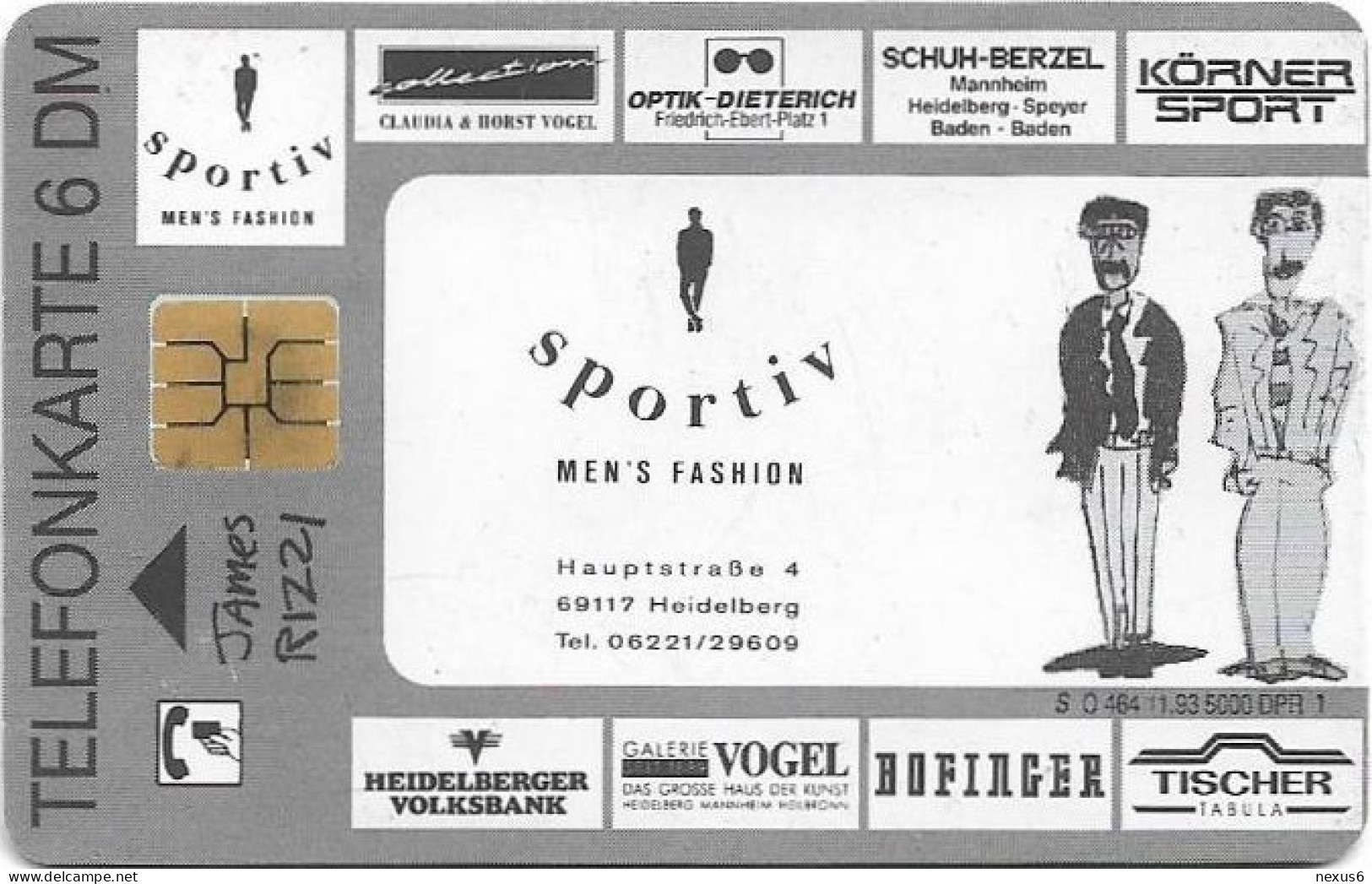 Germany - James Rizzi 19 - O 0464 - 11.1993, 6DM, 5.000ex, Used - O-Serie : Serie Clienti Esclusi Dal Servizio Delle Collezioni