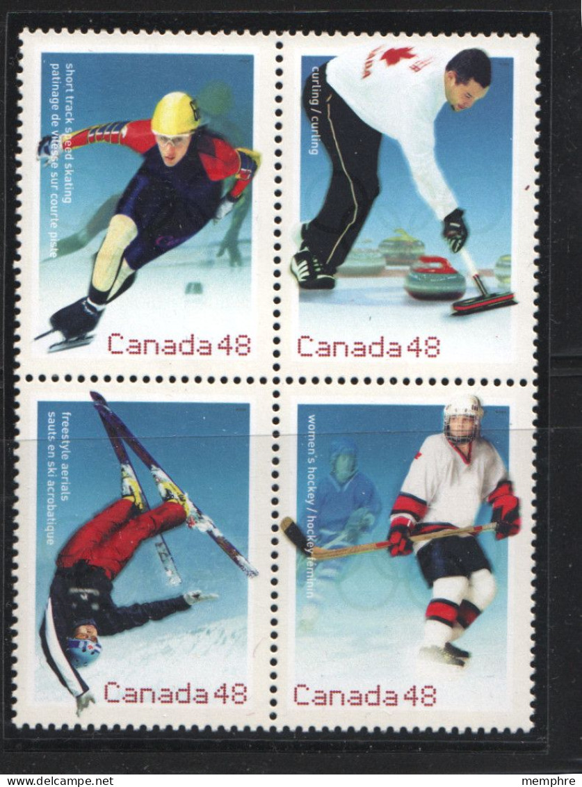 2002 Winter Olympic Sports Block Of 4 Se-tenant Sc 1939a MNH - Nuevos