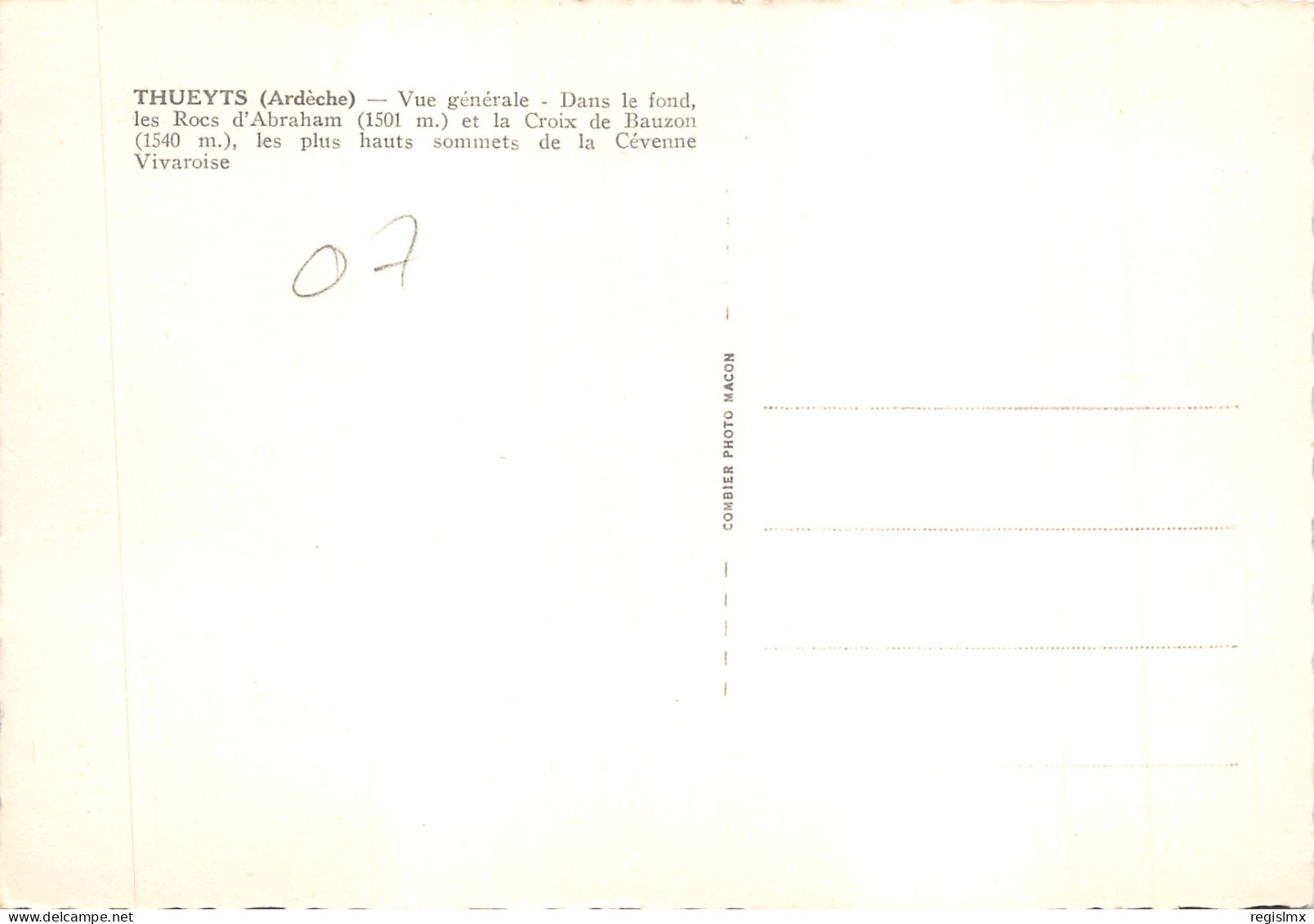 07-THUEYTS-N°T565-D/0059 - Other & Unclassified