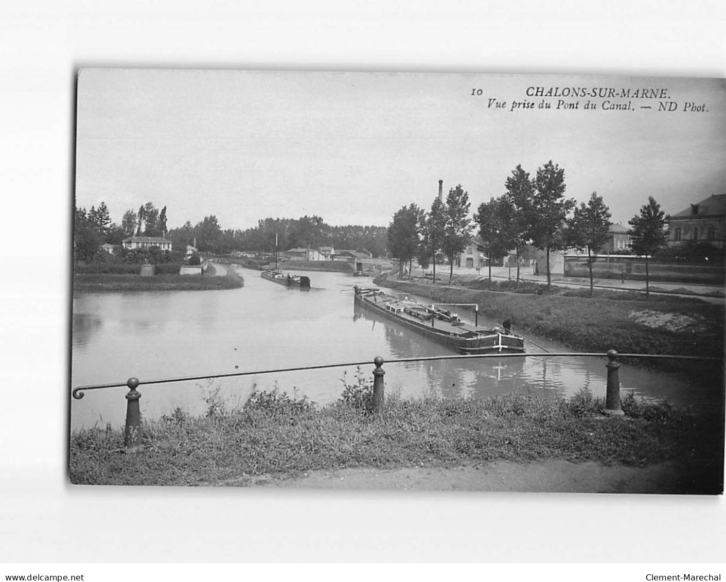 CHALONS SUR MARNE : Vue Prise Du Pont Du Canal - Très Bon état - Châlons-sur-Marne