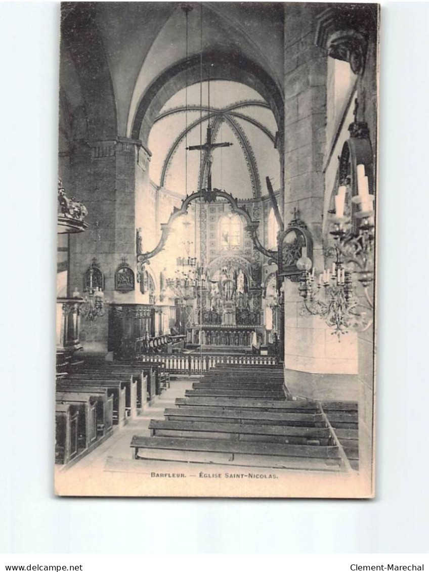 BARFLEUR : Intérieur De L'Eglise Saint-Nicolas - état - Barfleur