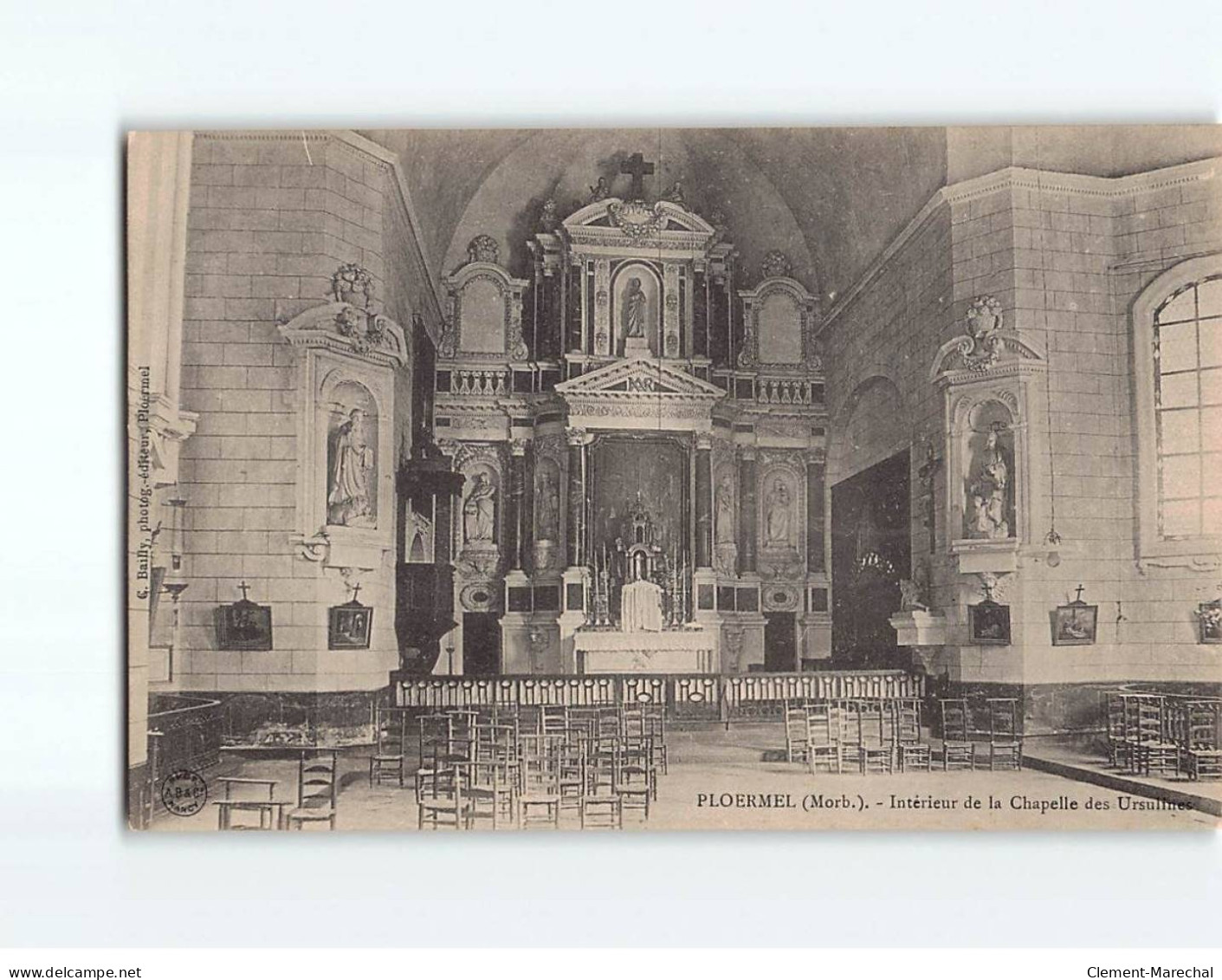 PLOERMEL : Intérieur De La Chapelle Des Ursulines - Très Bon état - Ploërmel