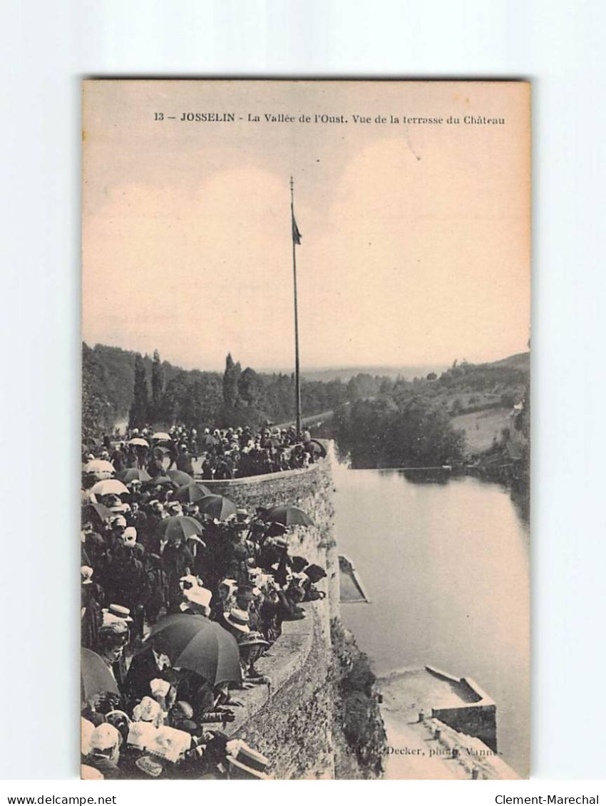 JOSSELIN : La Vallée De L'Oust, Vue De La Terrasse Du Château - Très Bon état - Josselin