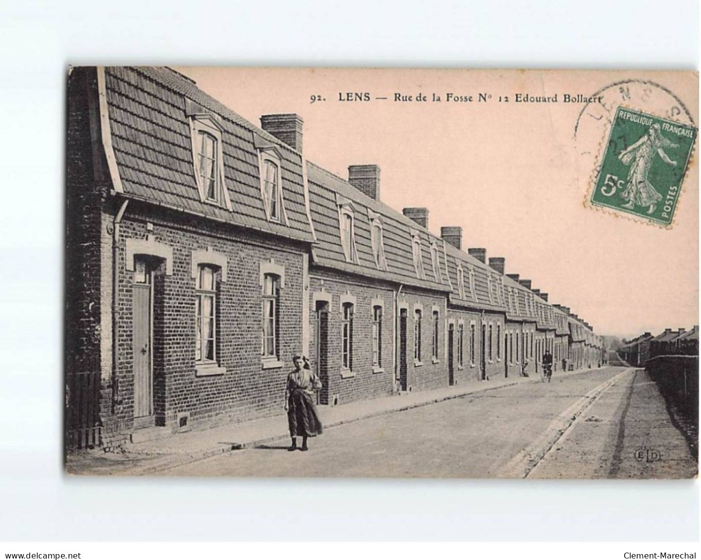 LENS : Rue De La Fosse N°12, Edouard Bollaert - état - Lens