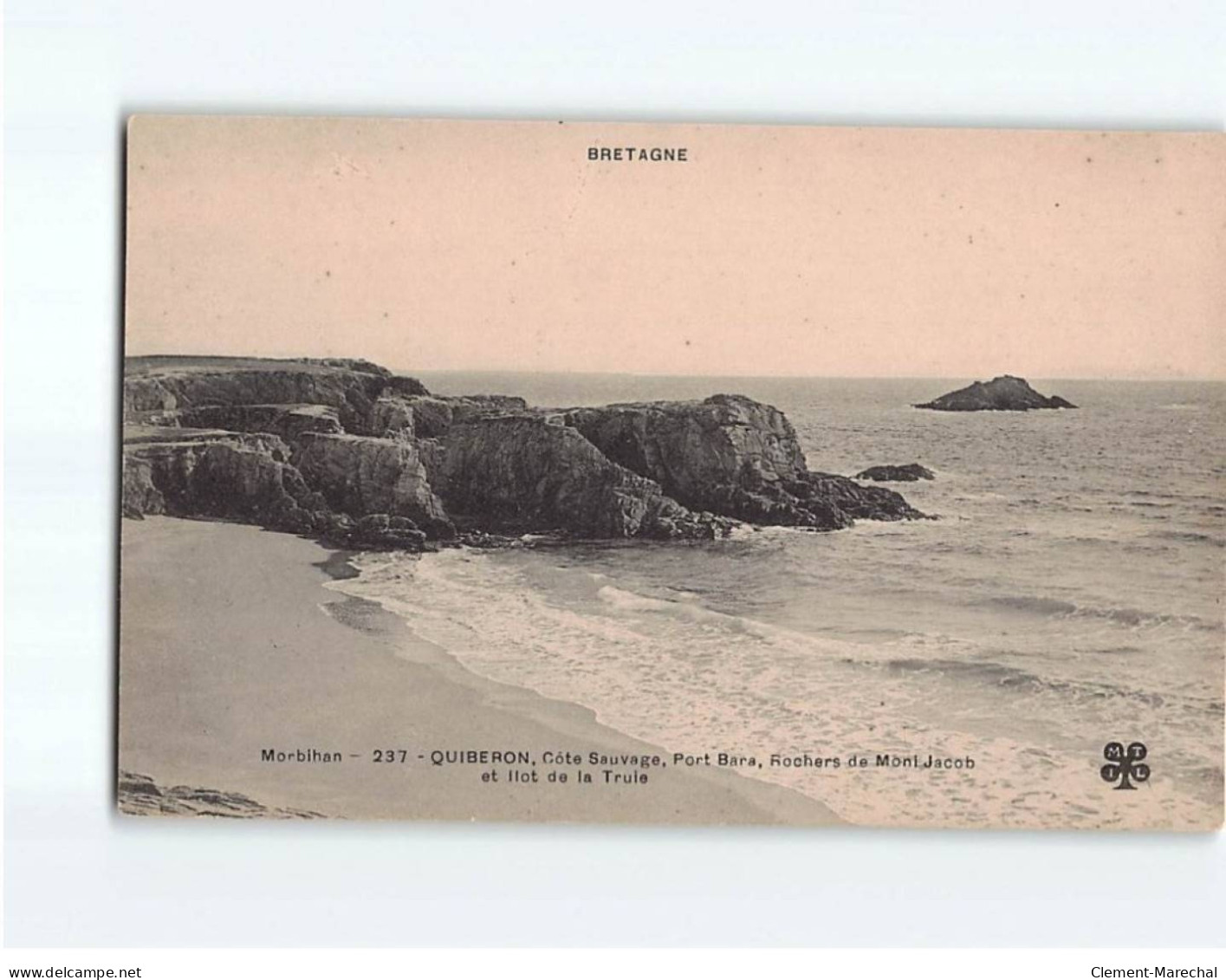 QUIBERON : Côte Sauvage, Port Bara, Rochers De Mont Jacob Et Ilot De La Truie - Très Bon état - Quiberon