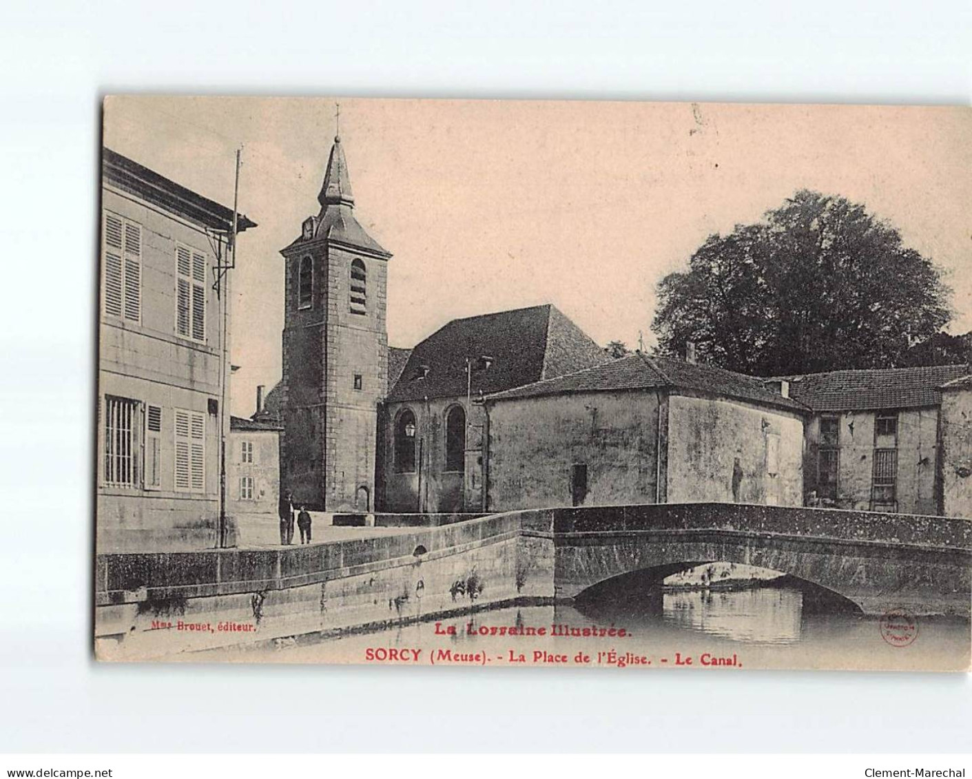 SORCY : La Place De L'Eglise, Le Canal - Très Bon état - Sonstige & Ohne Zuordnung