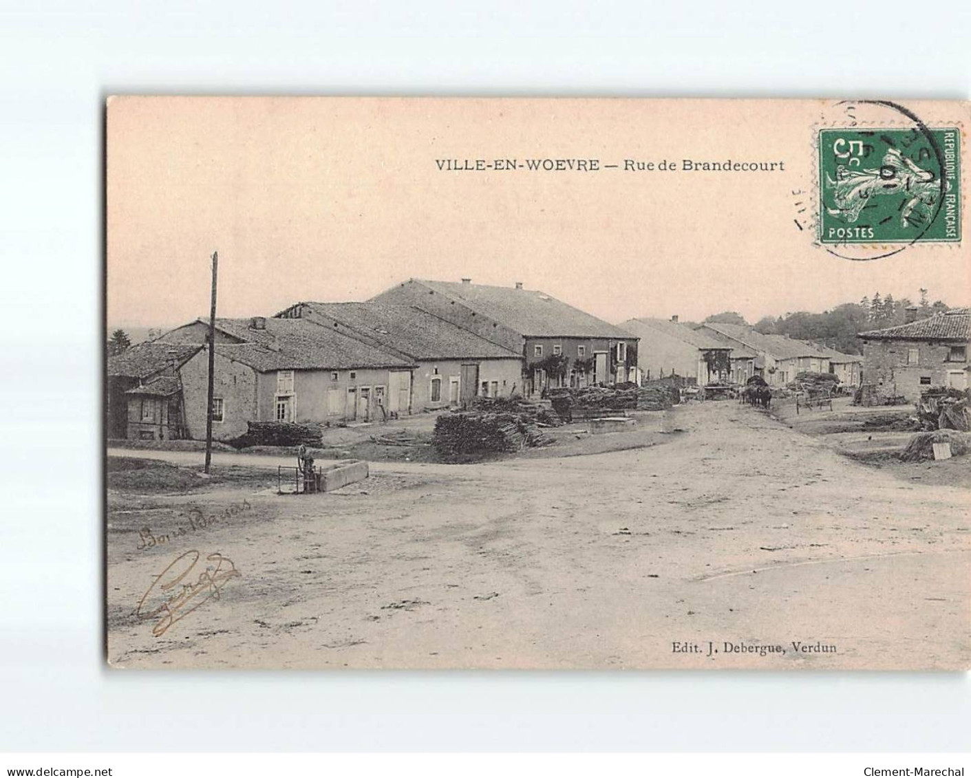 VILLE EN WOEVRE : Rue De Brandecourt - état - Other & Unclassified