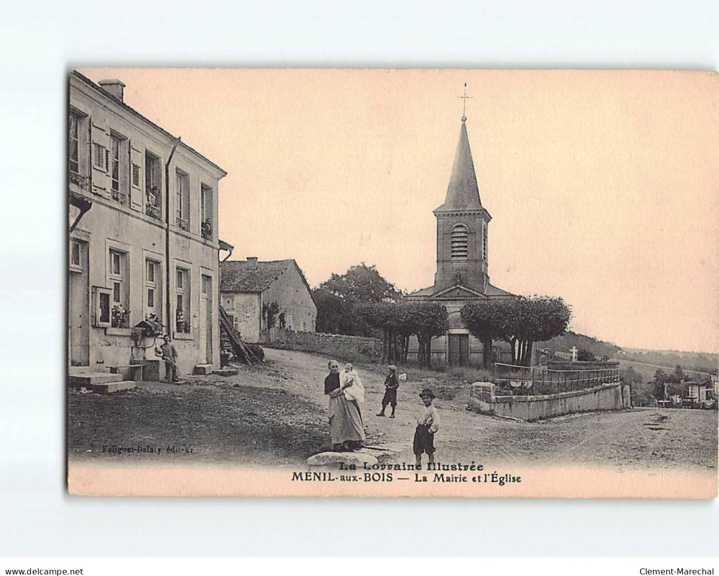 MENIL AUX BOIS : La Mairie Et L'Eglise - Très Bon état - Otros & Sin Clasificación