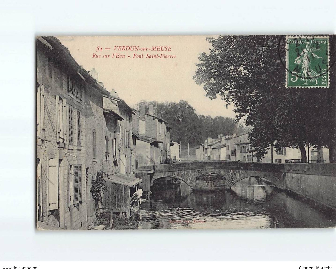 VERDUN : Rue Sur L'Eau, Pont Saint-Pierre - état - Verdun