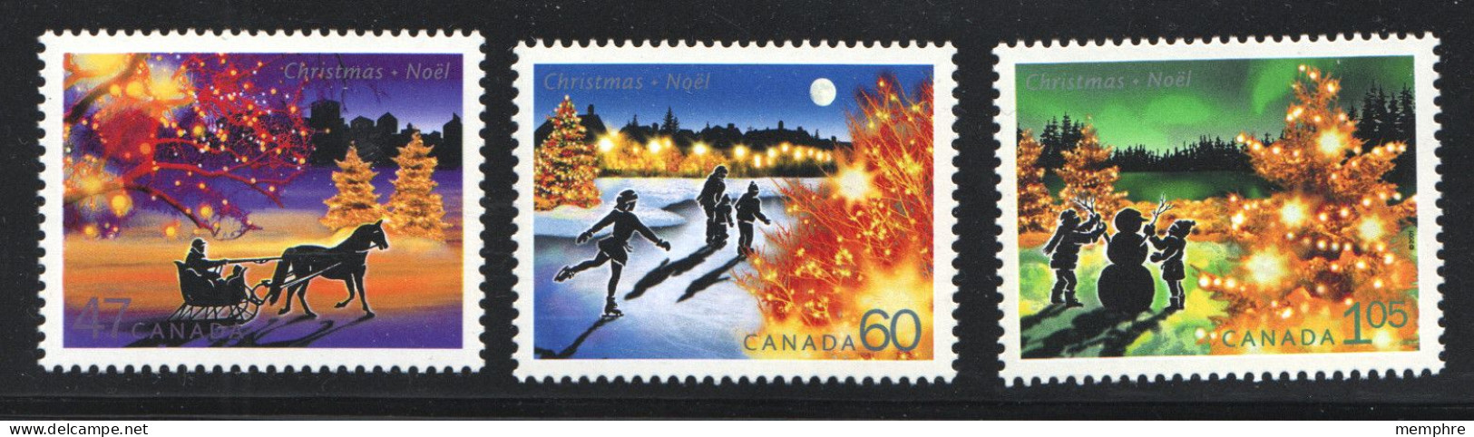 2001  Christmas Lights Set Of 3 Sc 1922-4 MNH - Nuovi
