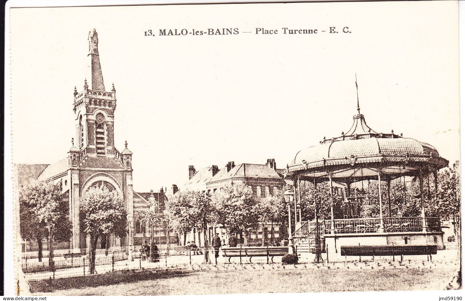 59 - DUNKERQUE - MALO LES BAINS-  Place TURENNE - Le Kiosque - Malo Les Bains