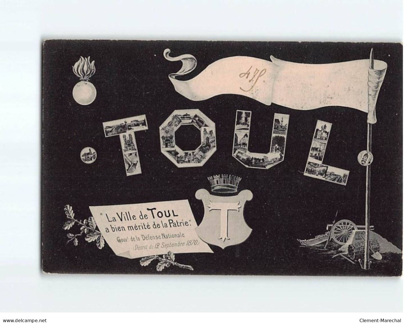 TOUL : Carte Souvenir - état - Toul
