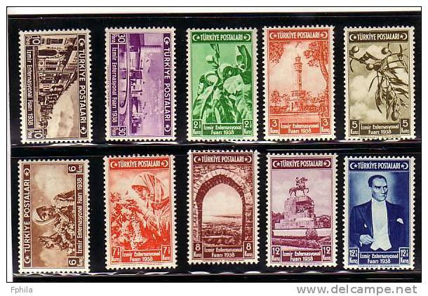 1938 TURKEY IZMIR INTERNATIONAL FAIR MH * - Unused Stamps