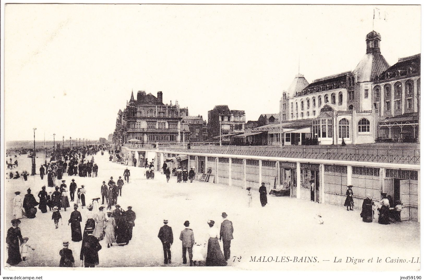 59 - DUNKERQUE - MALO LES BAINS-  LA DIGUE ET LE CASINO - Malo Les Bains