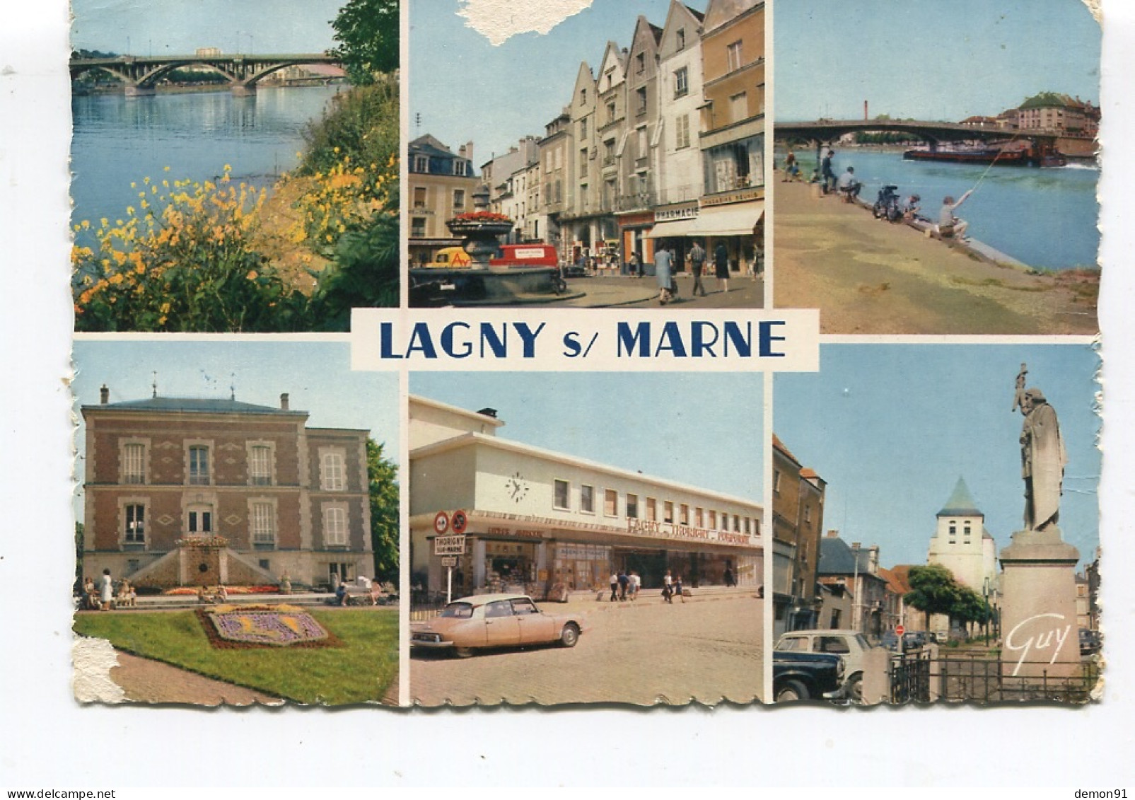 CPSM GF - Lagny Sur Marne - Multivues - Automobiles - DS - ETAT - Lagny Sur Marne