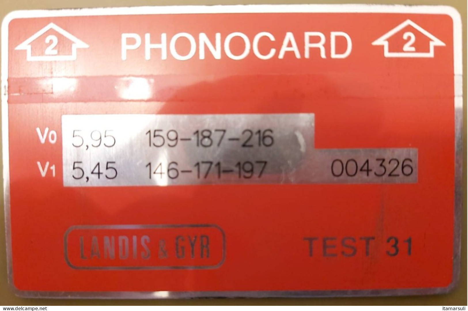 ISRAEL - Bezeq L&G Test Card Struc 2, Red With Silver Frame, 004326, BZ-24 - Israël