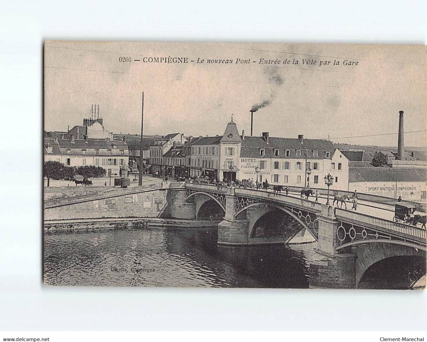 COMPIEGNE : Le Nouveau Pont, Entrée De La Ville Par La Gare - état - Compiegne