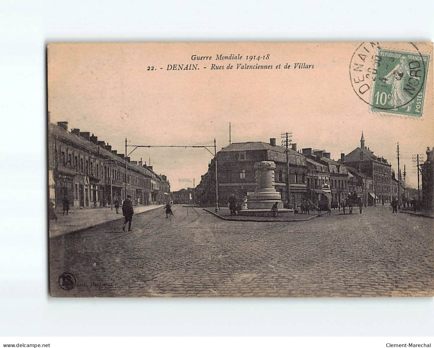 DENAIN : Rues De Valenciennes Et De Villars - Très Bon état - Denain