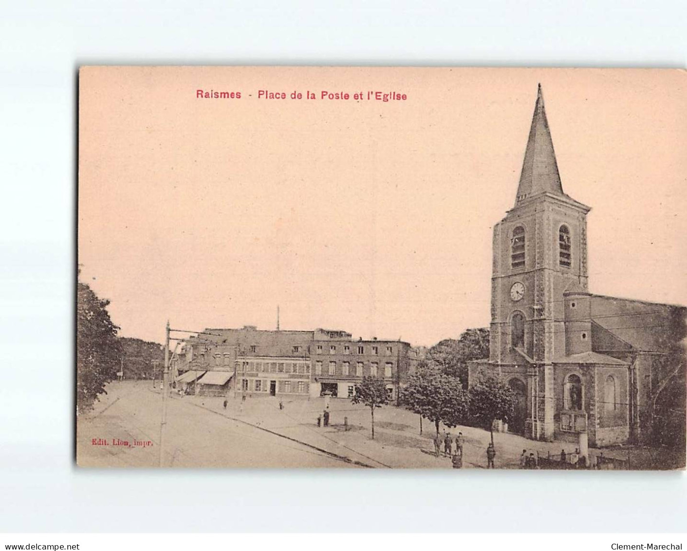 RAISMES : Place De La Poste Et L'Eglise - Très Bon état - Raismes