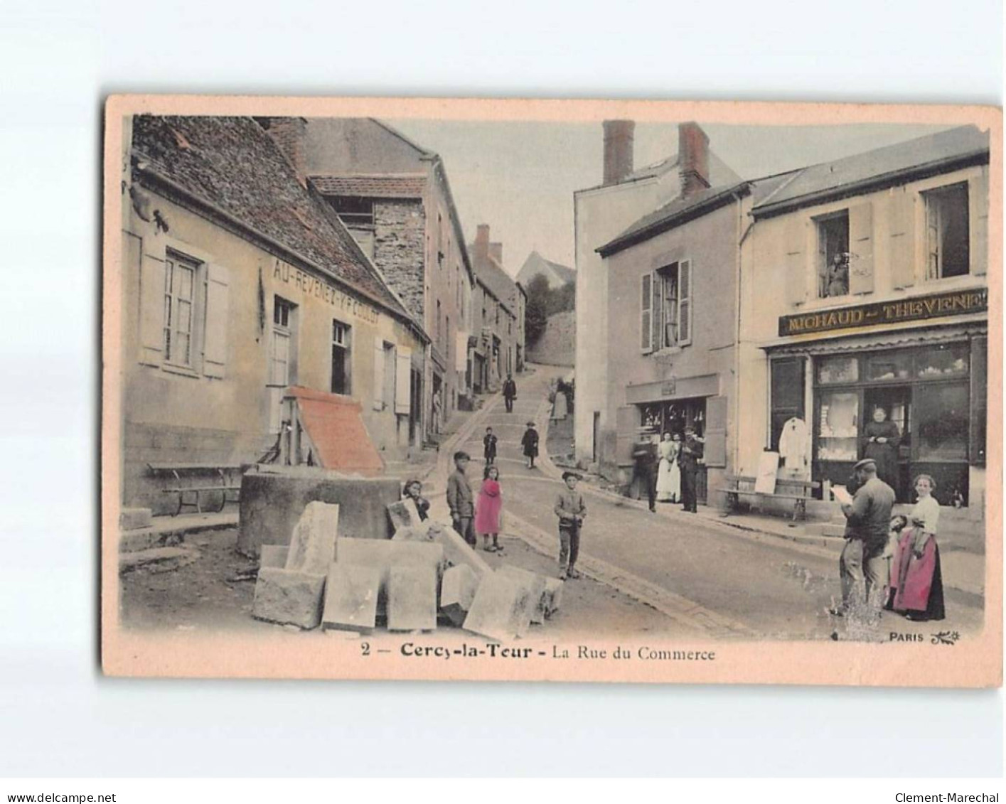 CERCY LA TOUR : La Rue Du Commerce - Très Bon état - Andere & Zonder Classificatie