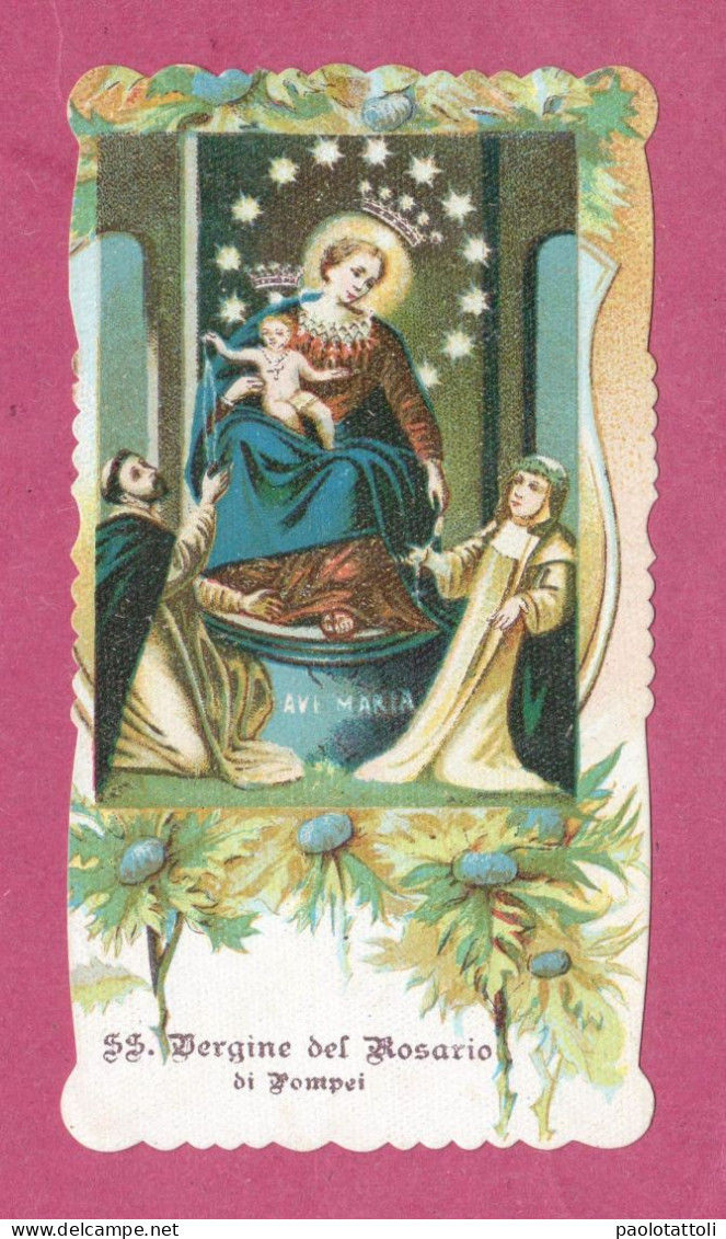 Holy Card, Santino-SS Vergine Del Rosario Di Pompei- Imprimatur 1.Octobris.1918-  109x 60mm - Devotion Images