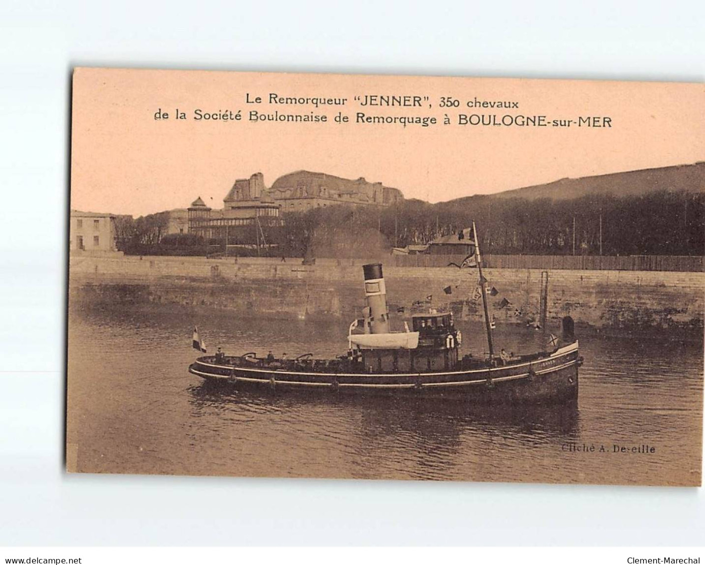 BOULOGNE SUR MER : Le Remorqueur ""Jenner"", 350 Chevaux De La Société Boulonnaise De Remorquage - Très Bon état - Boulogne Sur Mer