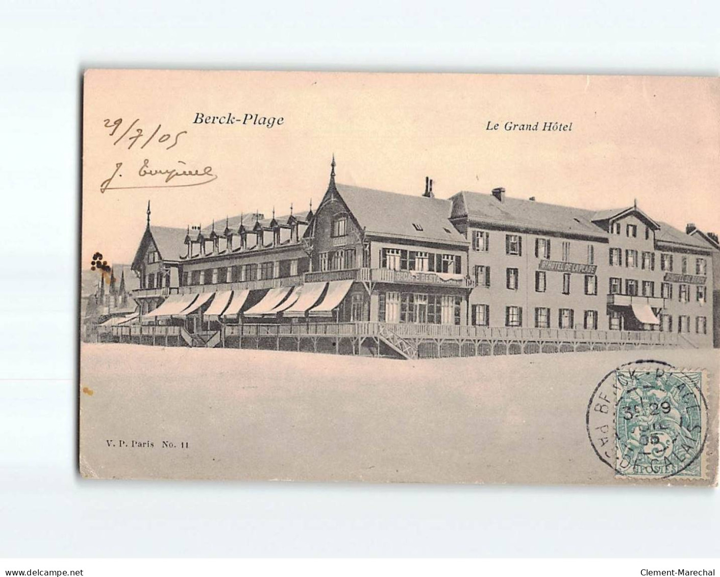 BERCK : Le Grand Hôtel - état - Berck