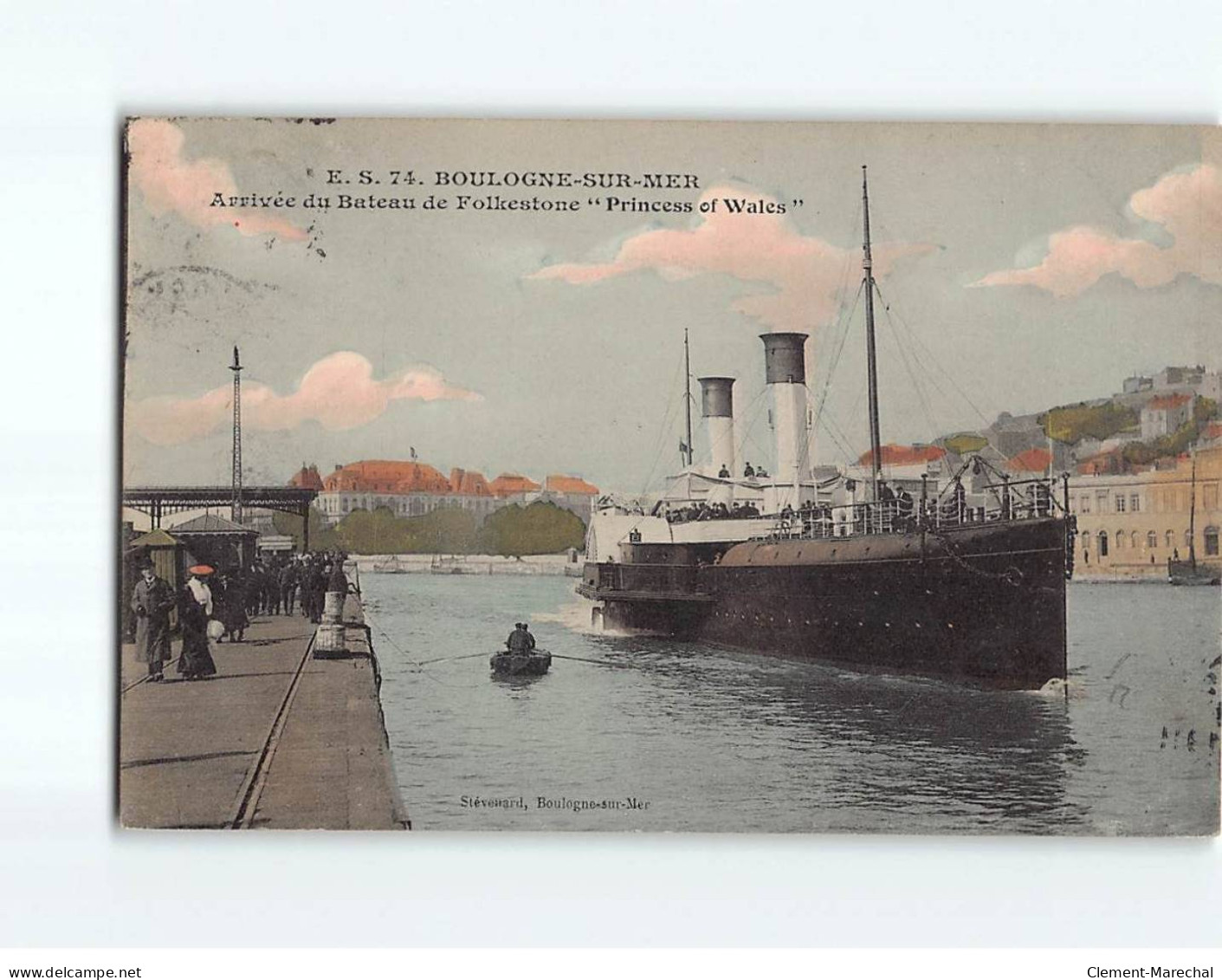 BOULOGNE SUR MER : Arrivée Du Bateau De Folkestone ""Princess Of Wales"" - Très Bon état - Boulogne Sur Mer