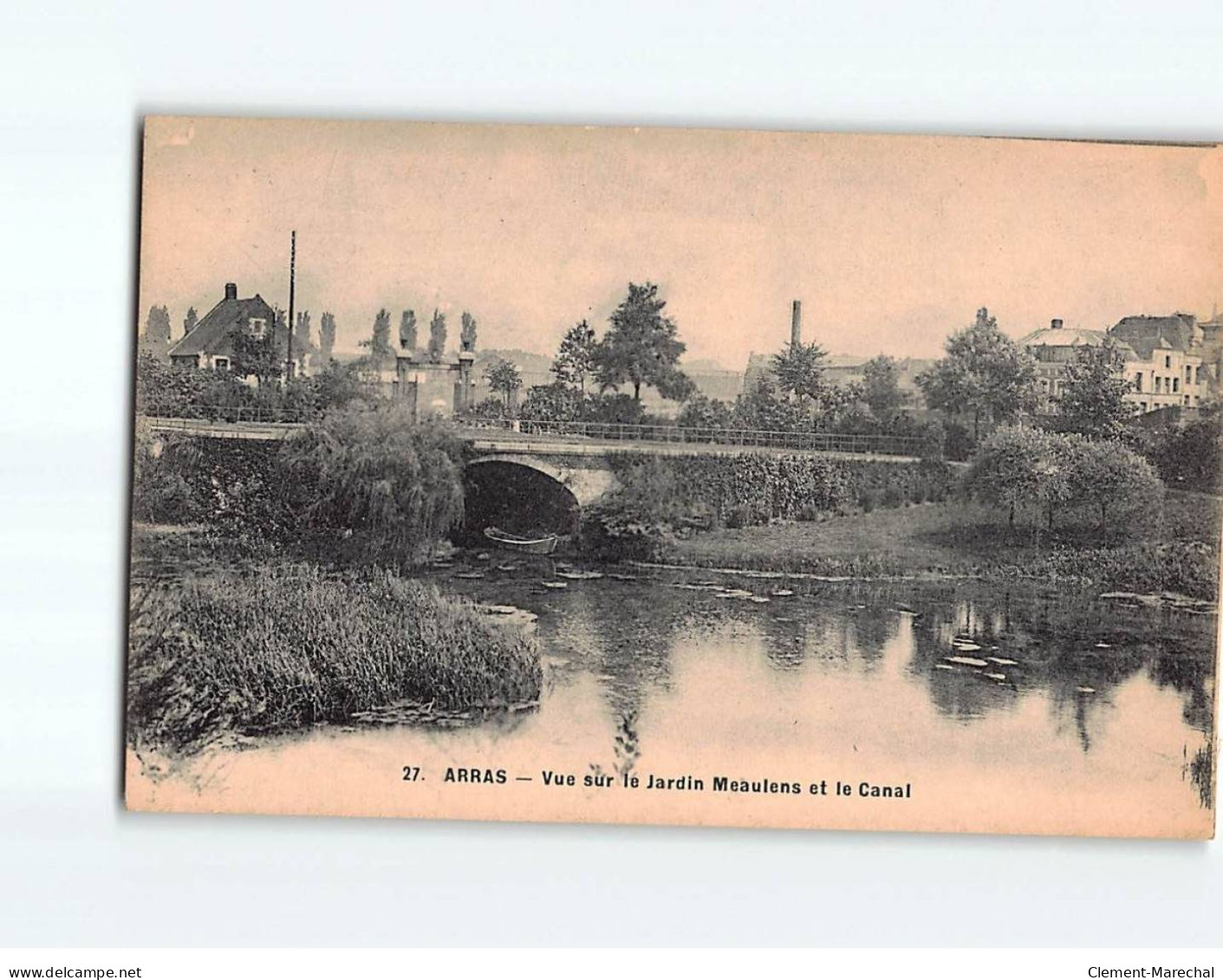 ARRAS : Vue Sur Le Jardin Meaulens Et Le Canal - Très Bon état - Arras