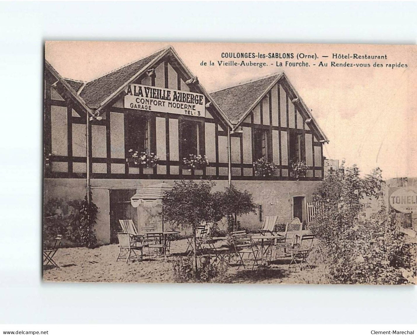 COULONGES LES SABLONS : Hôtel-Restaurant De La Vieille Auberge, La Fourche - état - Andere & Zonder Classificatie