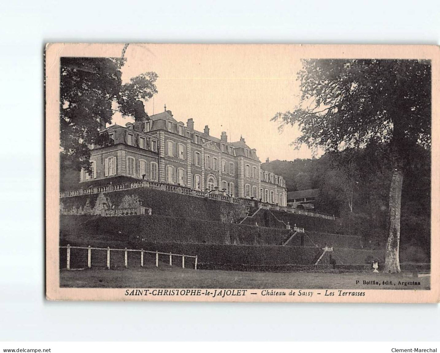 SAINT CHRISTOPHE LE JAJOLET : Château De Sassy, Les Terrasses - état - Andere & Zonder Classificatie