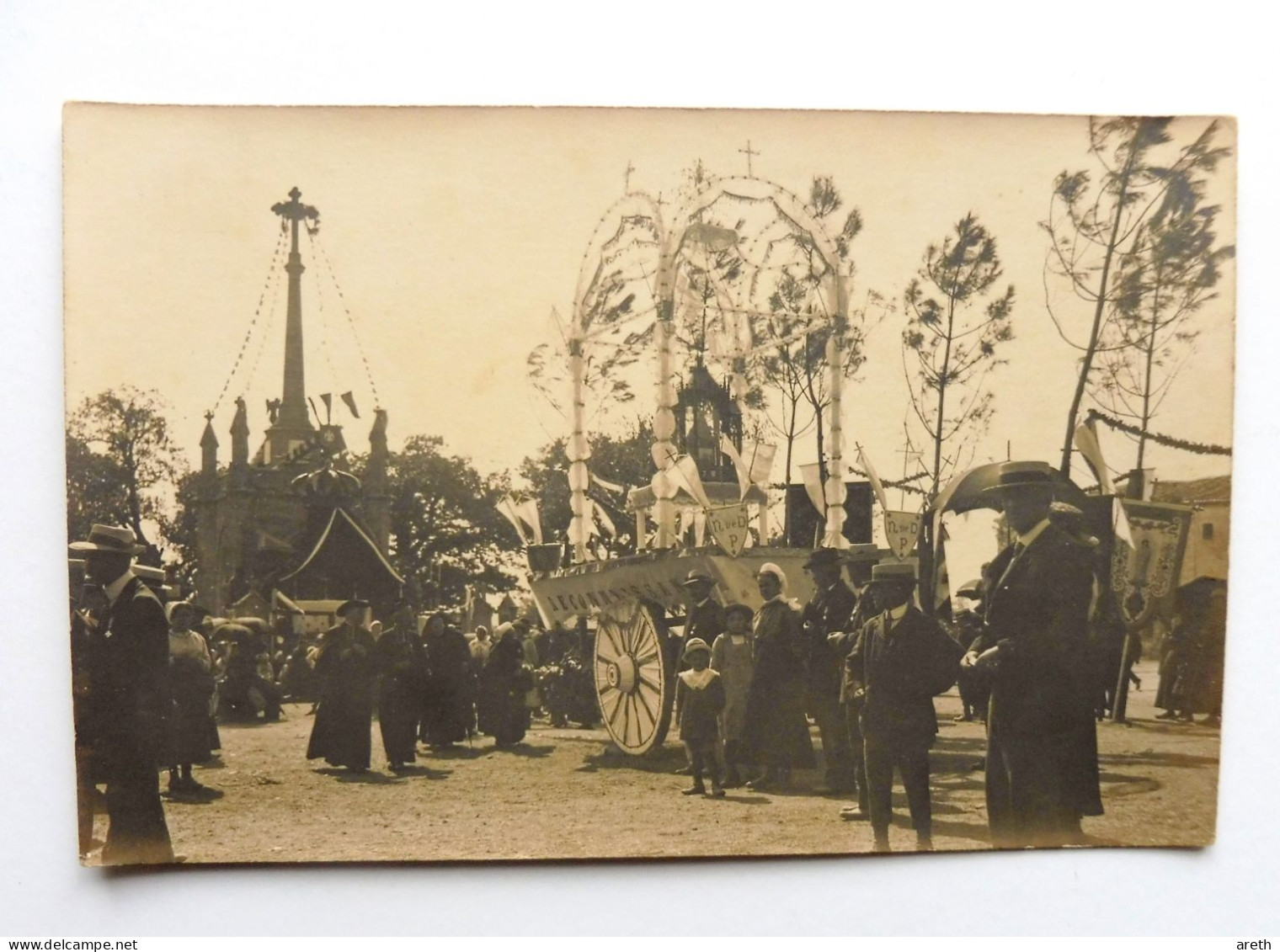 79 - Lot 6 Cartes Photos ; Procession Religieuse Basilique Notre-Dame-de-Pitié De La Chapelle-Saint-Laurent,  Pélerinage - Autres & Non Classés