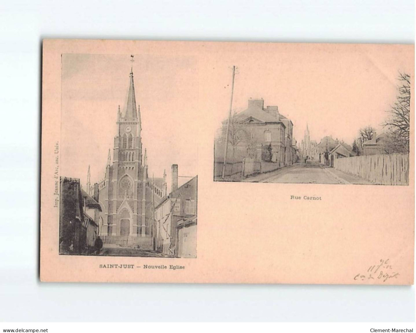 SAINT JUST EN CHAUSSEE : Nouvelle Eglise, Rue Carnot - Très Bon état - Saint Just En Chaussee