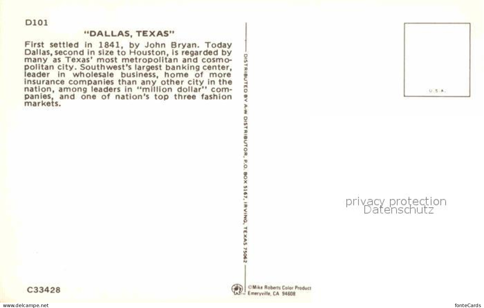 72705656 Dallas_Texas Skyline  - Andere & Zonder Classificatie