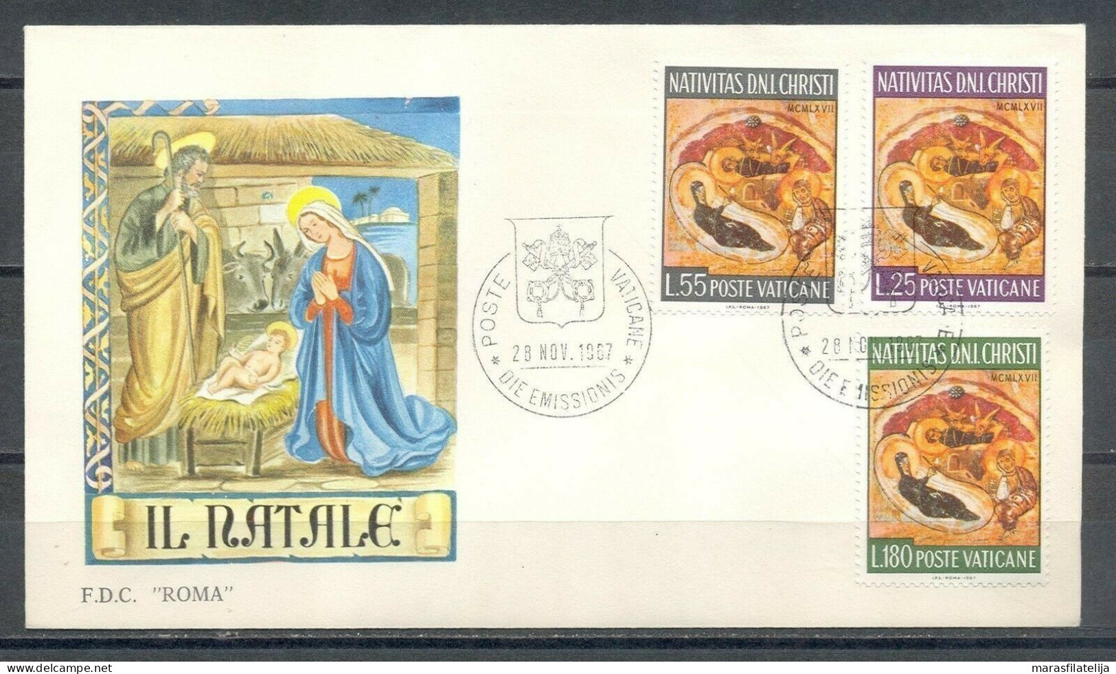 Vatican 1967, Christmas, FDC - Otros & Sin Clasificación