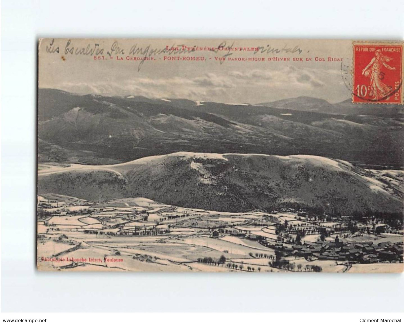 FONT ROMEU : Vue Panoramique D'Hiver Sur Le Col Rigat - Très Bon état - Andere & Zonder Classificatie