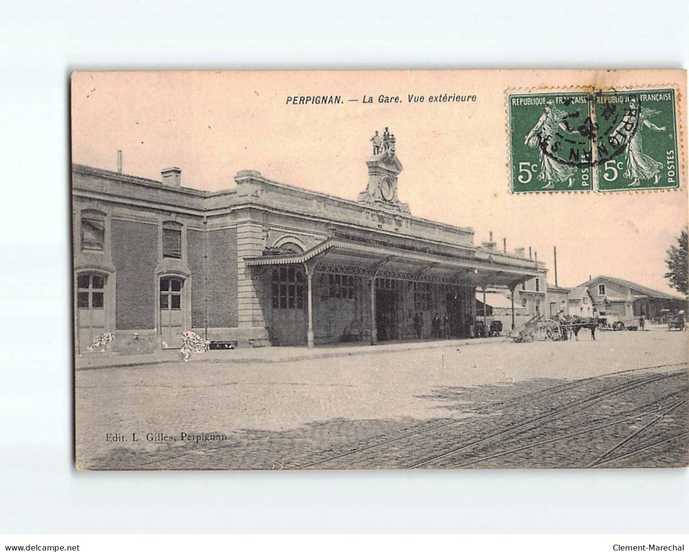 PERPIGNAN : La Gare, Vue Extérieure - état - Perpignan