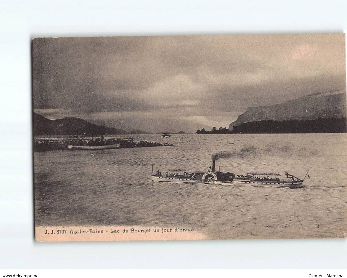 AIX LES BAINS : Lac Du Bourget Un Jour D'orage - Très Bon état - Aix Les Bains