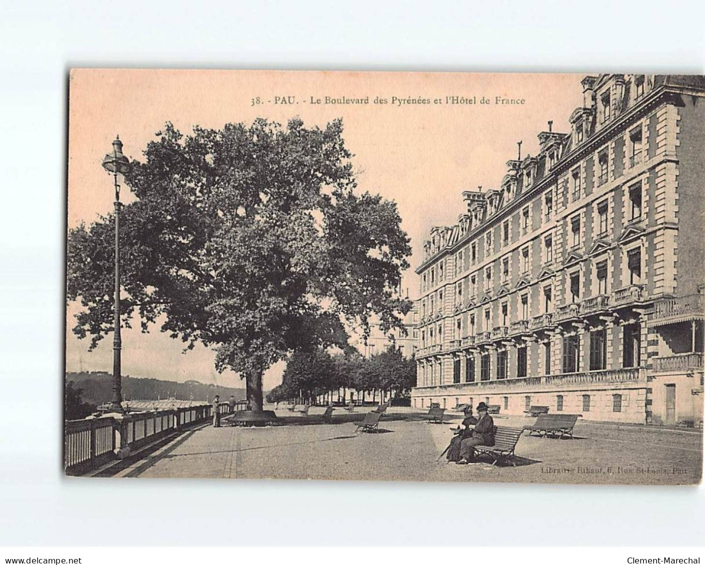 PAU : Le Boulevard Des Pyrénées Et L'Hôtel De France - Très Bon état - Pau