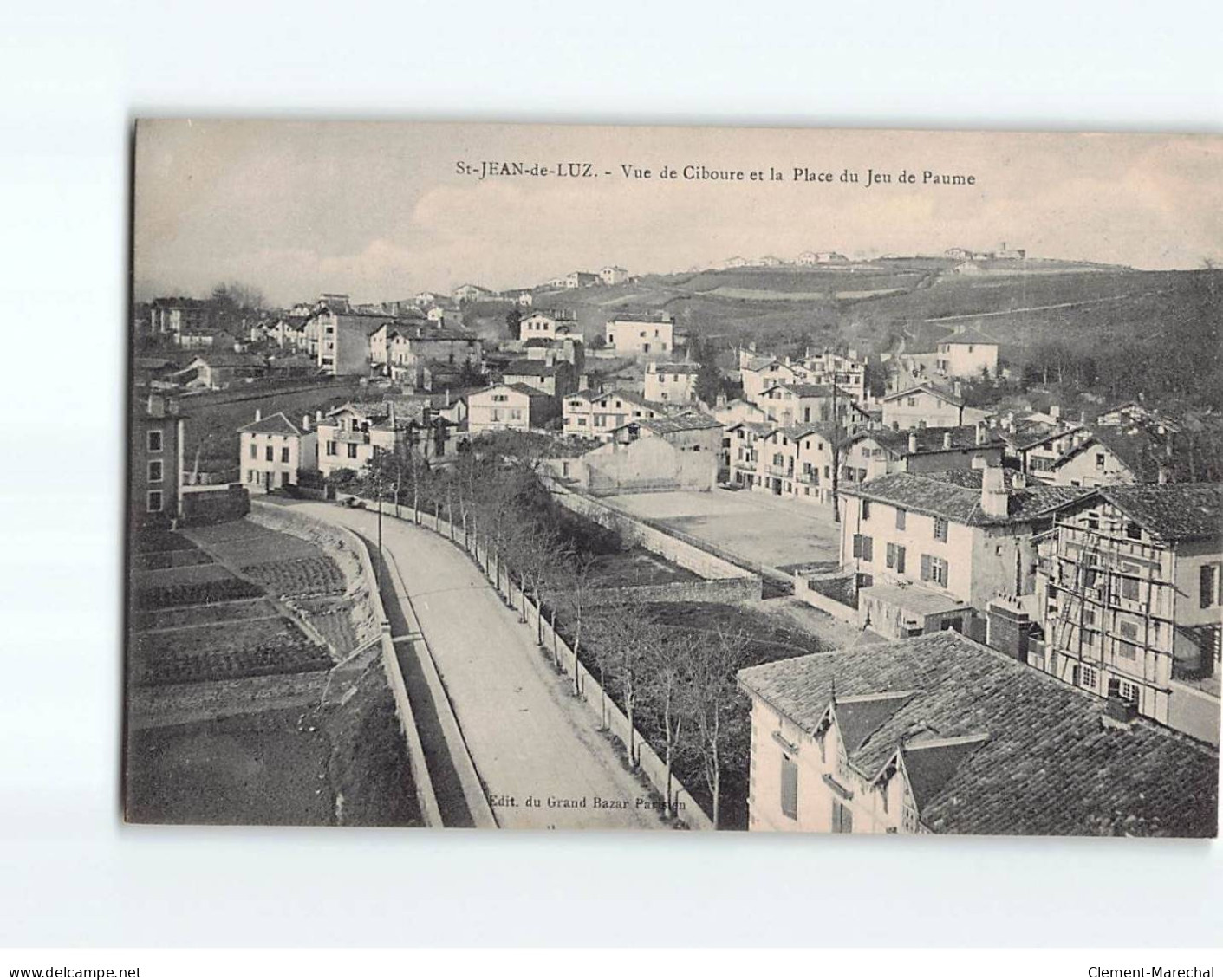 SAINT JEAN DE LUZ : Vue De Ciboure Et La Place Du Jeu De Paume - Très Bon état - Saint Jean De Luz